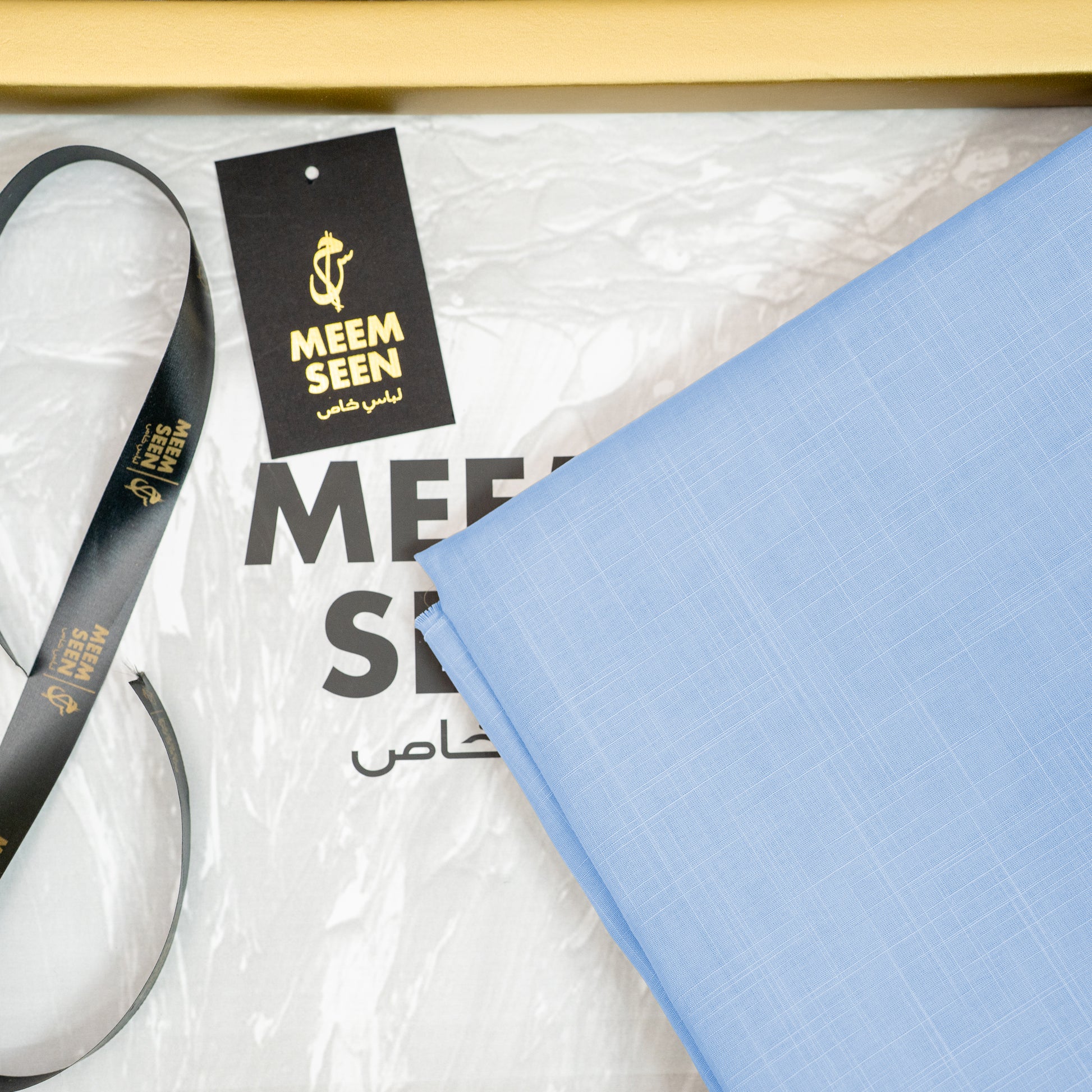 Sky Blue Tiger – Cotton Slub | Self-Design Silver Finish (54” Width) 