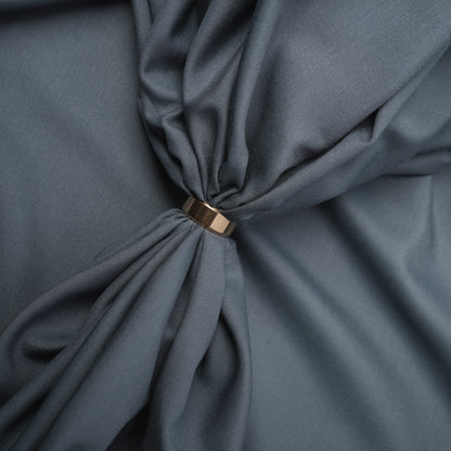 Legacy Boski, Slate Blue Wrinkle Resistant Poly Viscose Blend with Glossy Smooth Finish 