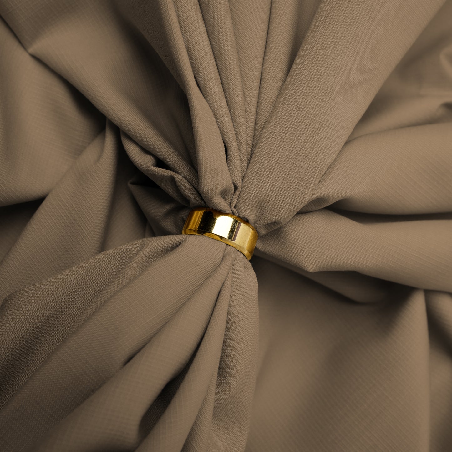 Checkered Dobby Textured Wash & Wear Unstitched Fabric for Men Matt Look Taupe