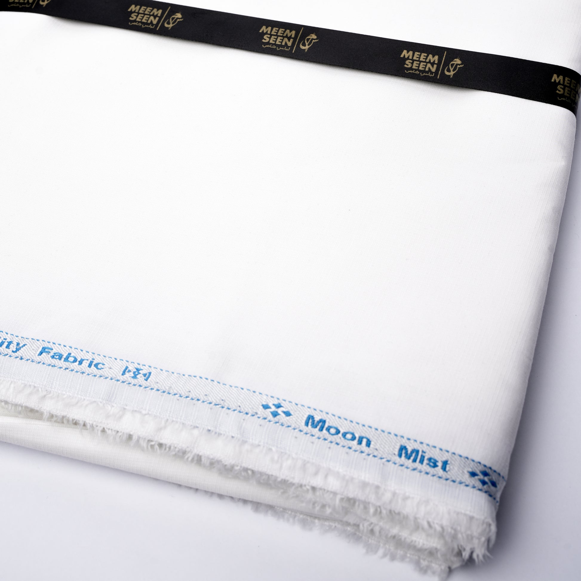 Checkered Dobby Textured Wash & Wear Unstitched Fabric for Men Soft Finish, Matt Look White