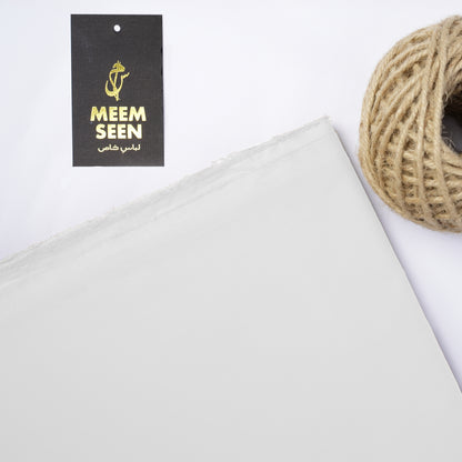 Delicate Twill/Satin |White Wrinkle-Resistant Pima Cotton (54” Width)