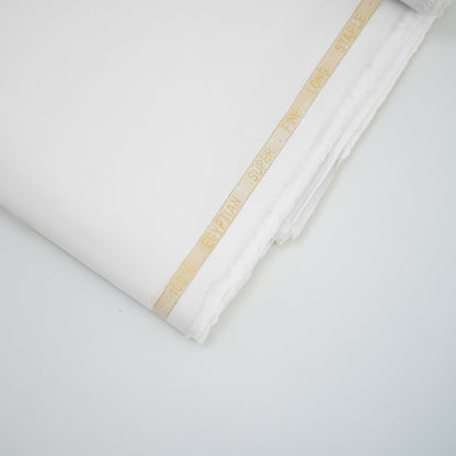 White Barbados Silver Touch | Wrinkle-Resistant Pima Cotton (54” Width) 
