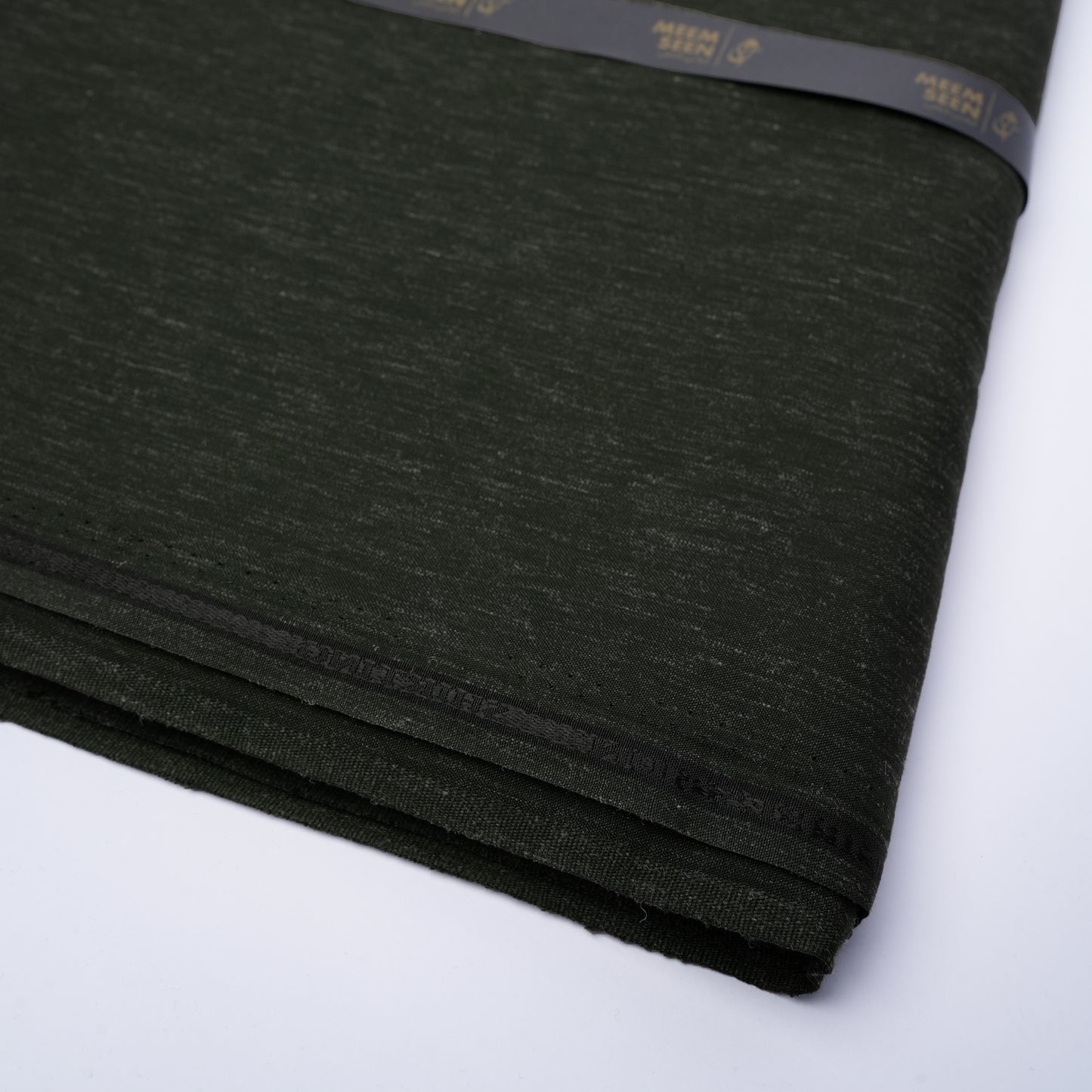 Impression Wash & Wear, Self Design Poly Viscose Blend with Soft Finish Dark Olive 