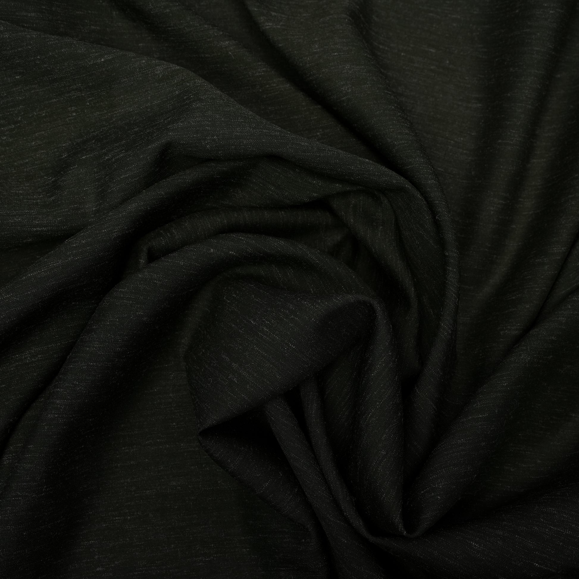 Impression Wash & Wear, Dark Olive Self Design Poly Viscose Blend with Soft Finish 