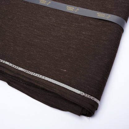 Impression Wash & Wear,Self Design Poly Viscose Blend with Soft Finish Hickory Brown 