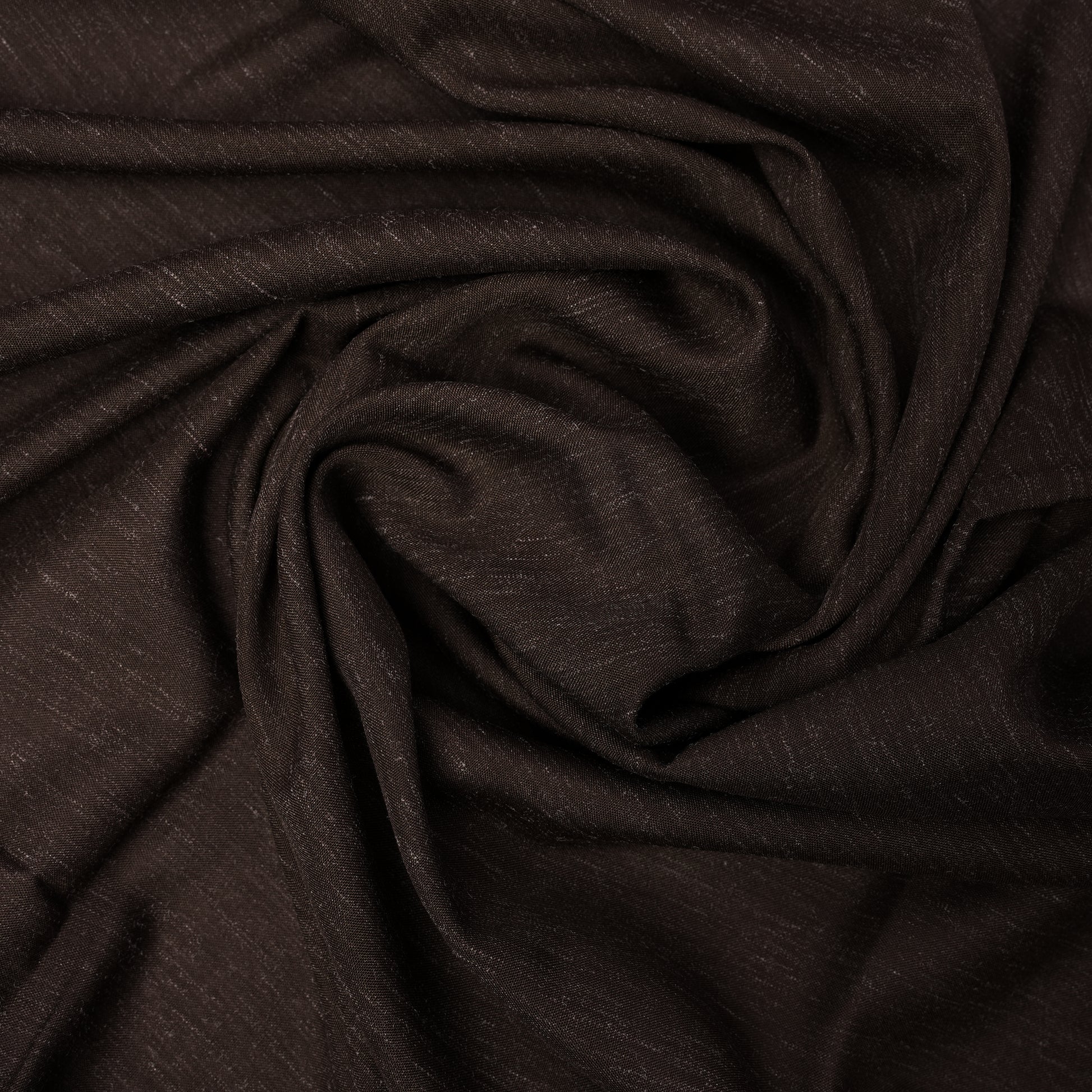 Impression Wash & Wear, Hickory Brown Self Design Poly Viscose Blend with Soft Finish 