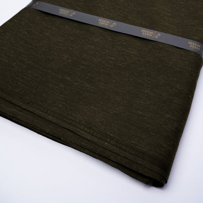 Impression Wash & Wear, Self Design Poly Viscose Blend with Soft Finish Mocha Brown 