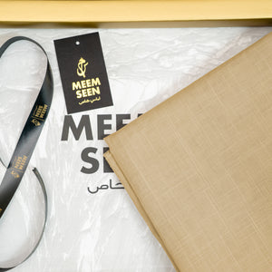 Tiger Cotton Slub | Self-Design Silver Finish (54” Width) Warm Sand 