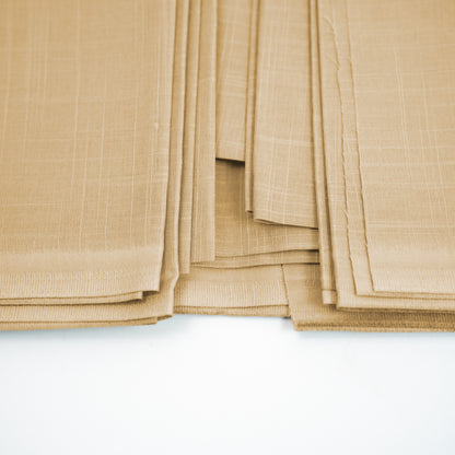 Warm Sand Tiger Cotton Slub | Self-Design Silver Finish (54” Width) 